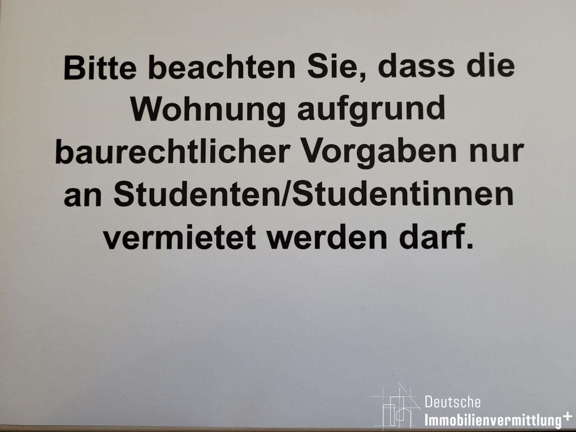 Mehr über den Artikel erfahren Moderne & möblierte Studentenwohnung mit Balkon – Nur an Studenten!